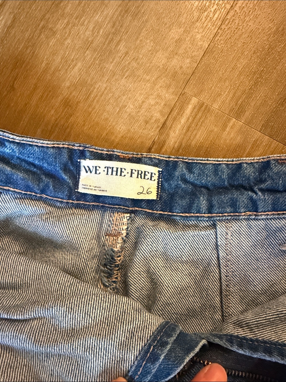 We The Free Blue Relaxed Denim Skort - Picture 2 of 3